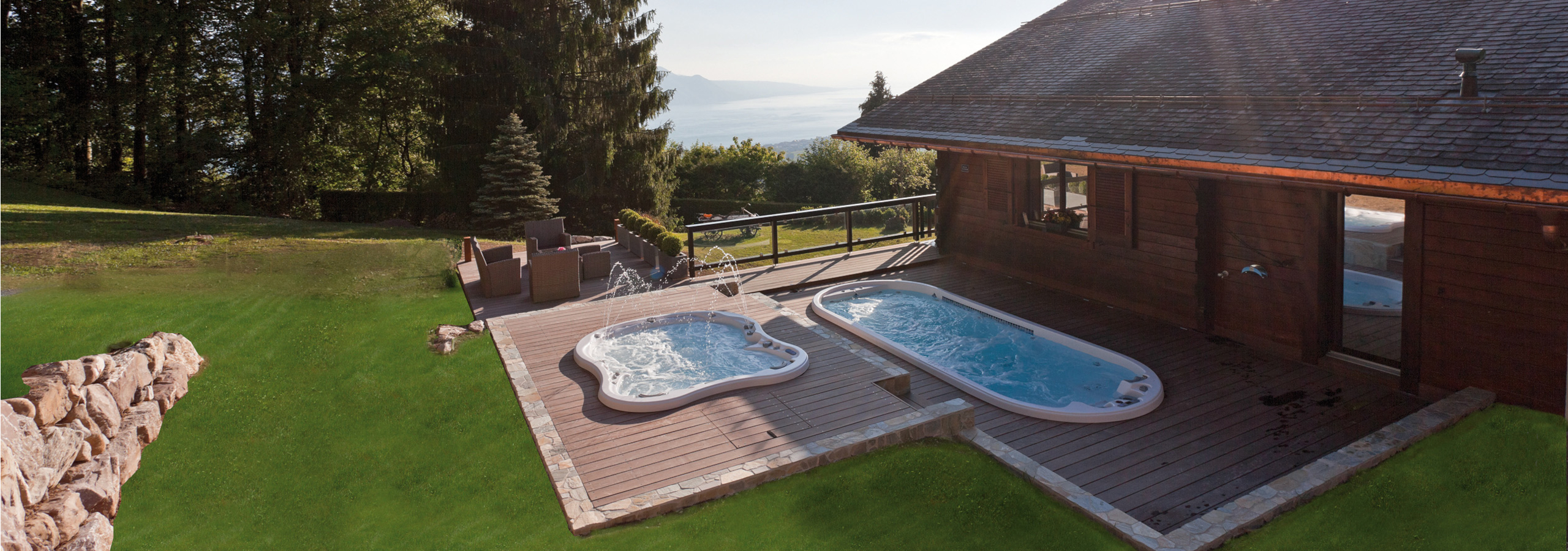 Garten Whirlpool und Swimspa