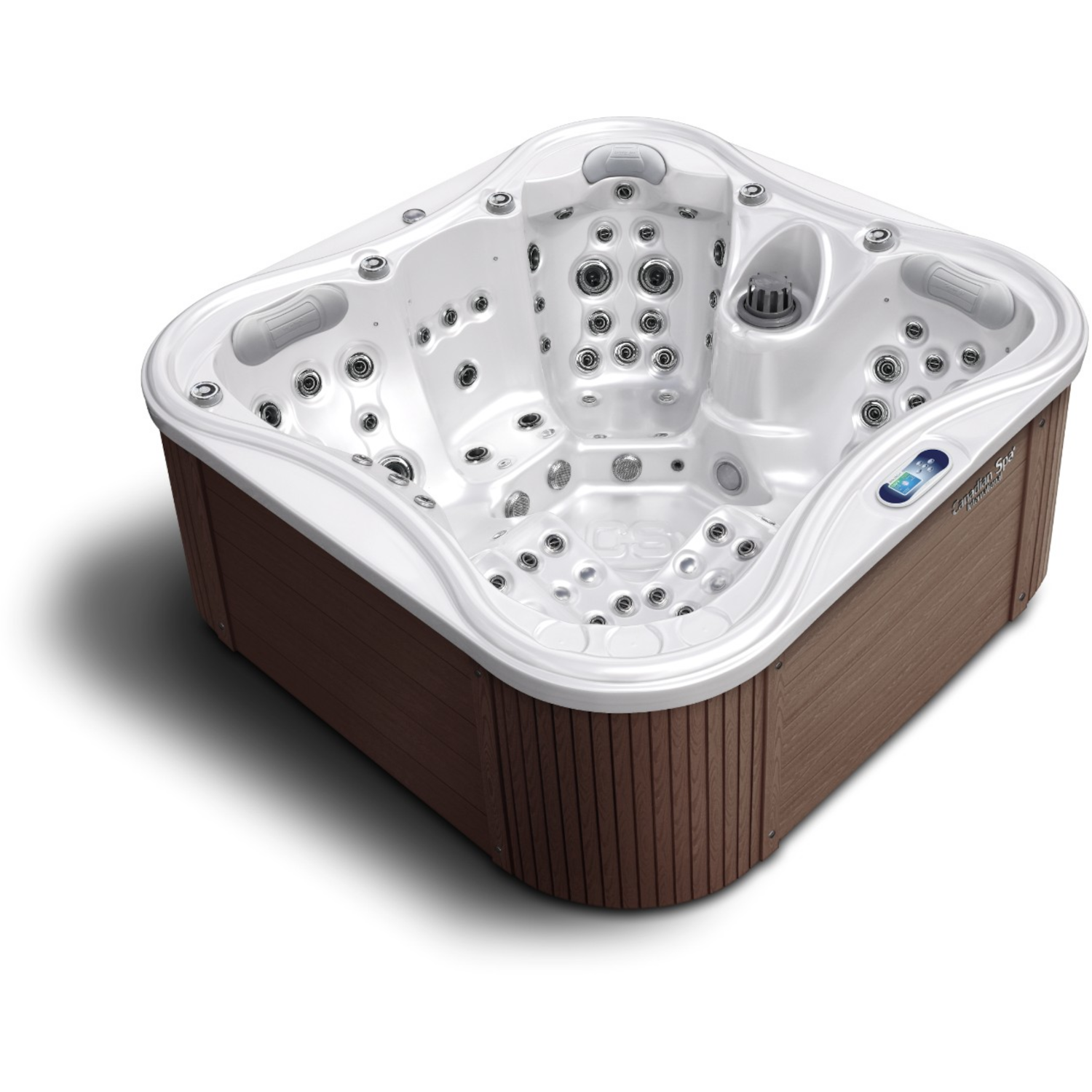 Whirlpool Nemo Excellence von außen in American Walnut