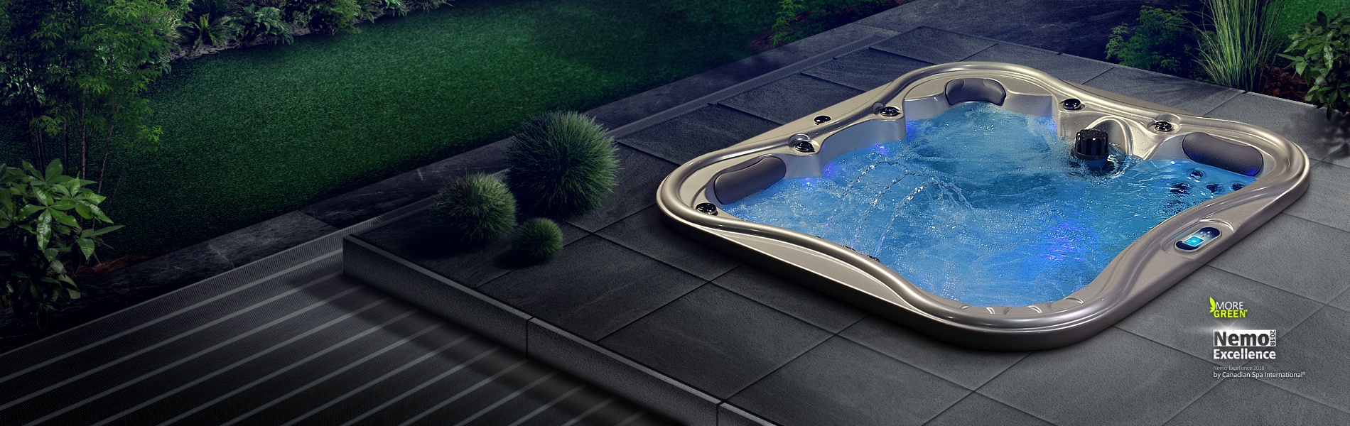 Terrasse mit Whirlpool Nemo Excellence