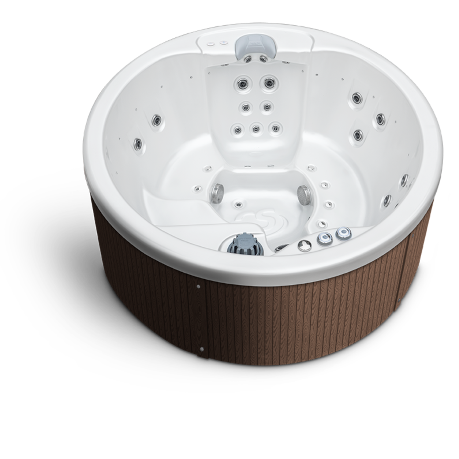 Whirlpool rund Turtle in American Walnut