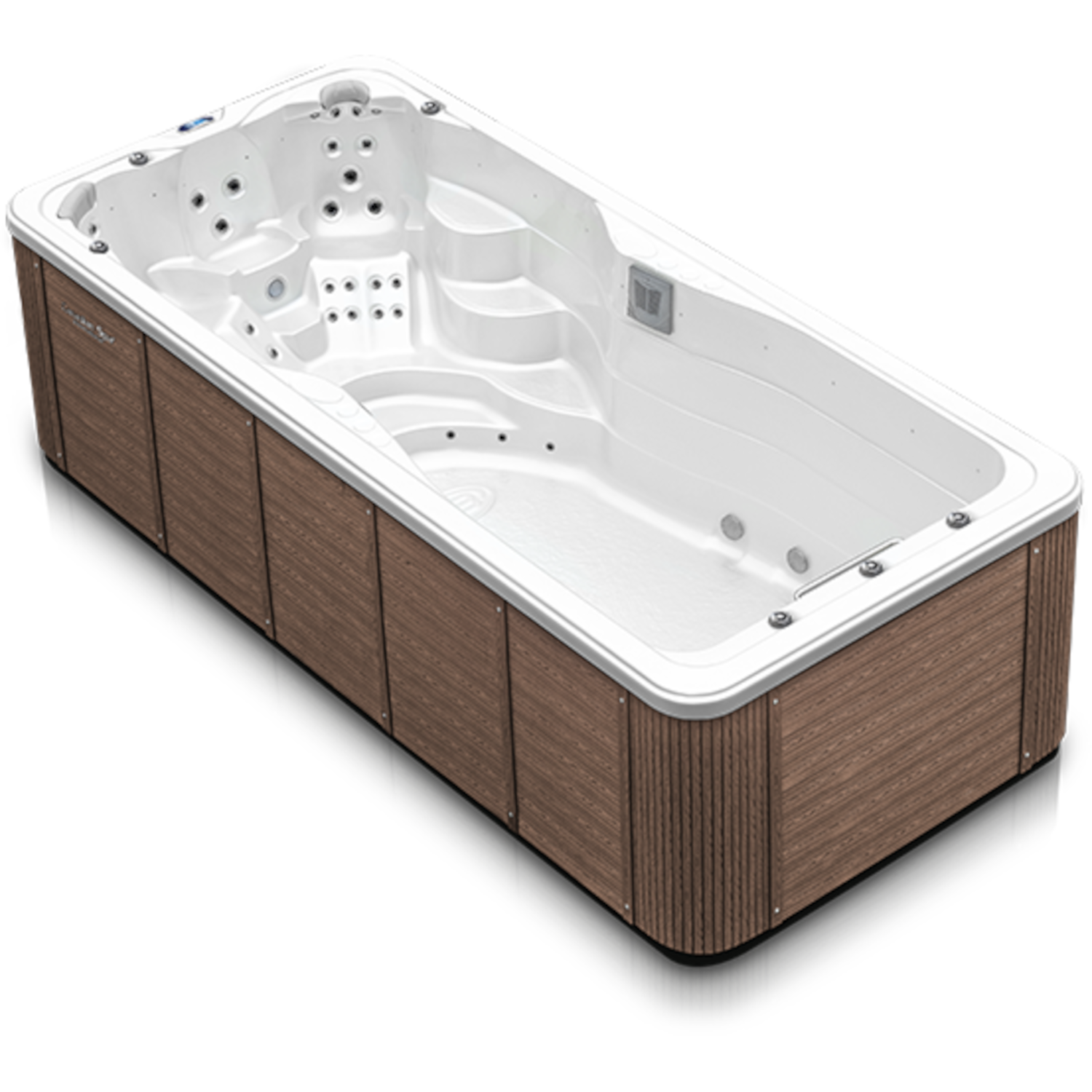 Swim Spa Mollus XXL Außenverkleidung in American Walnut