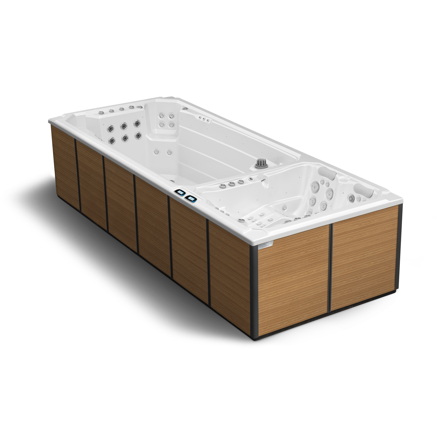 2 Zonen Swim Spa Nautilus XL Außenverkleidung in Pacific Brown