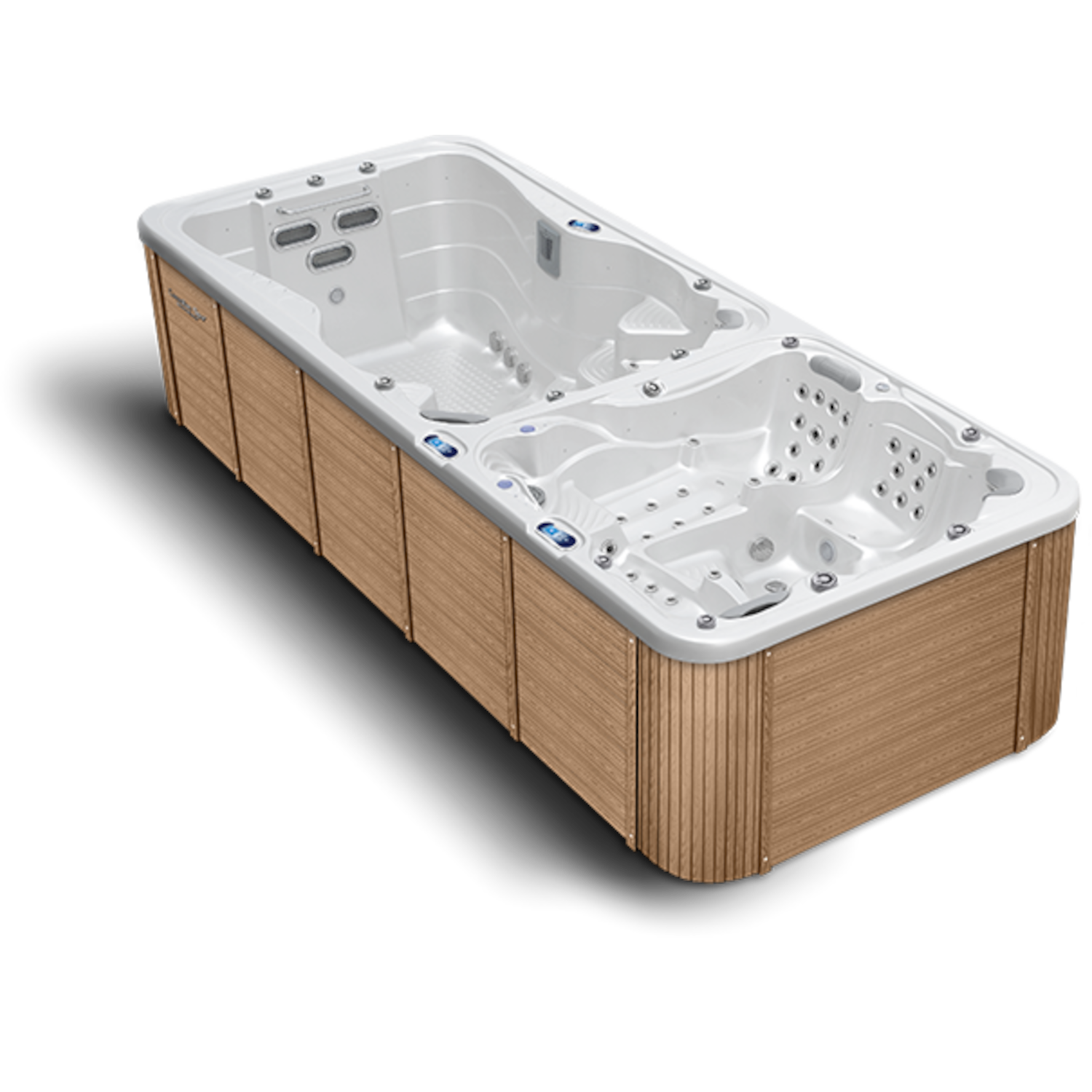 Swim Spa Nautilus XXXl in der Außenverkleidung Pacific Brown