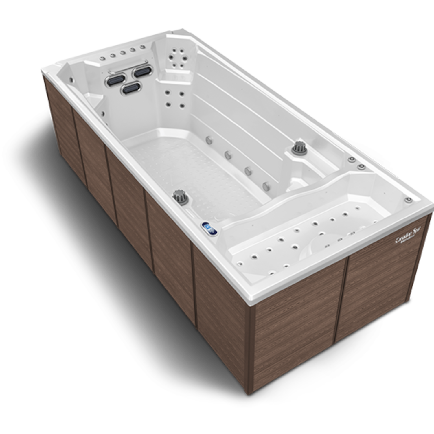 Swim Spa Oceanus Außenverkleidung in American Walnut