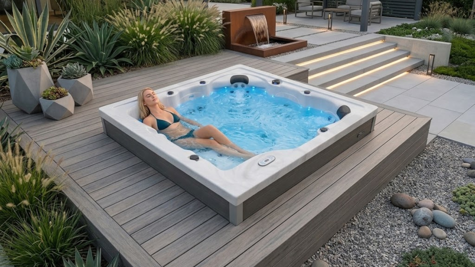 Whirlpool Austin auf einer Terasse