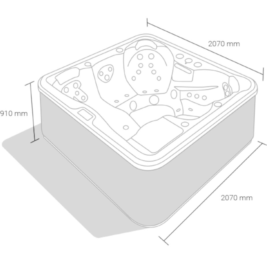 Outdoor Whirlpool Zeichnung