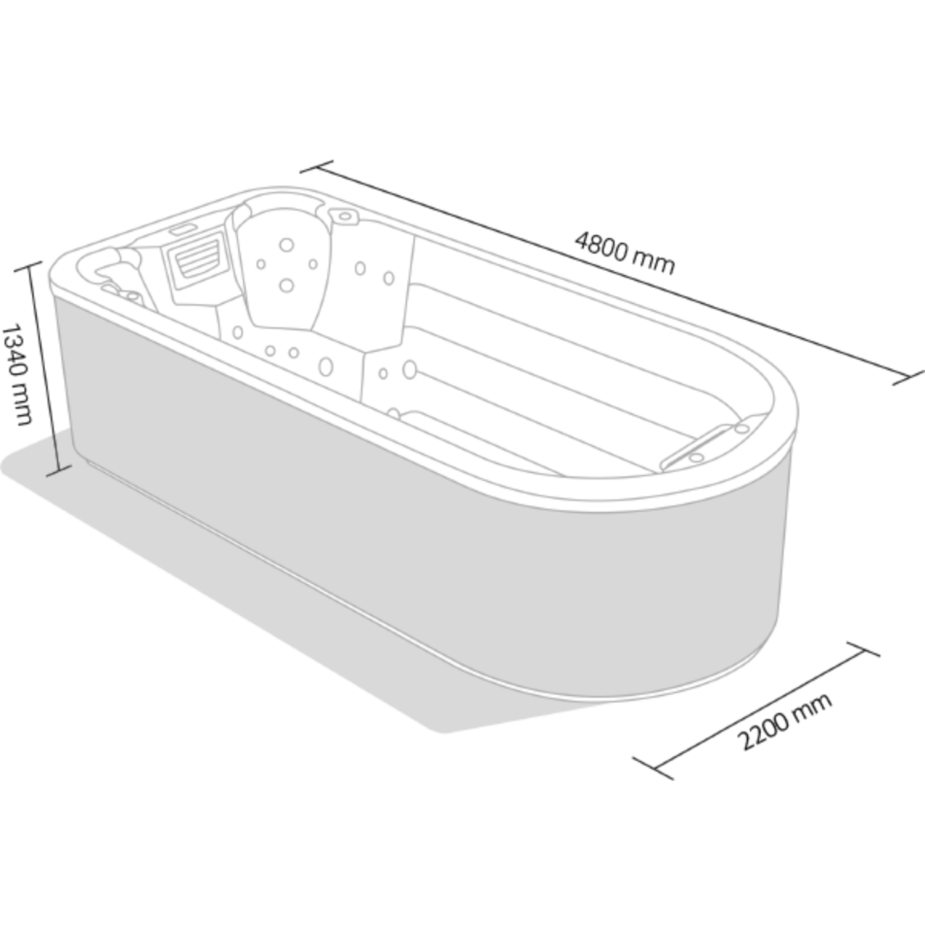 Aussen Maße Swimspa Beluga