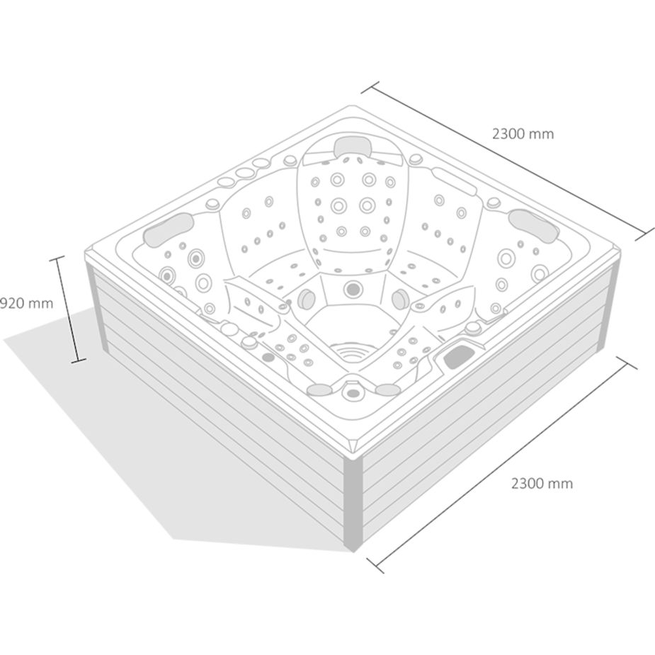 Eckiger Whirlpool Skizze