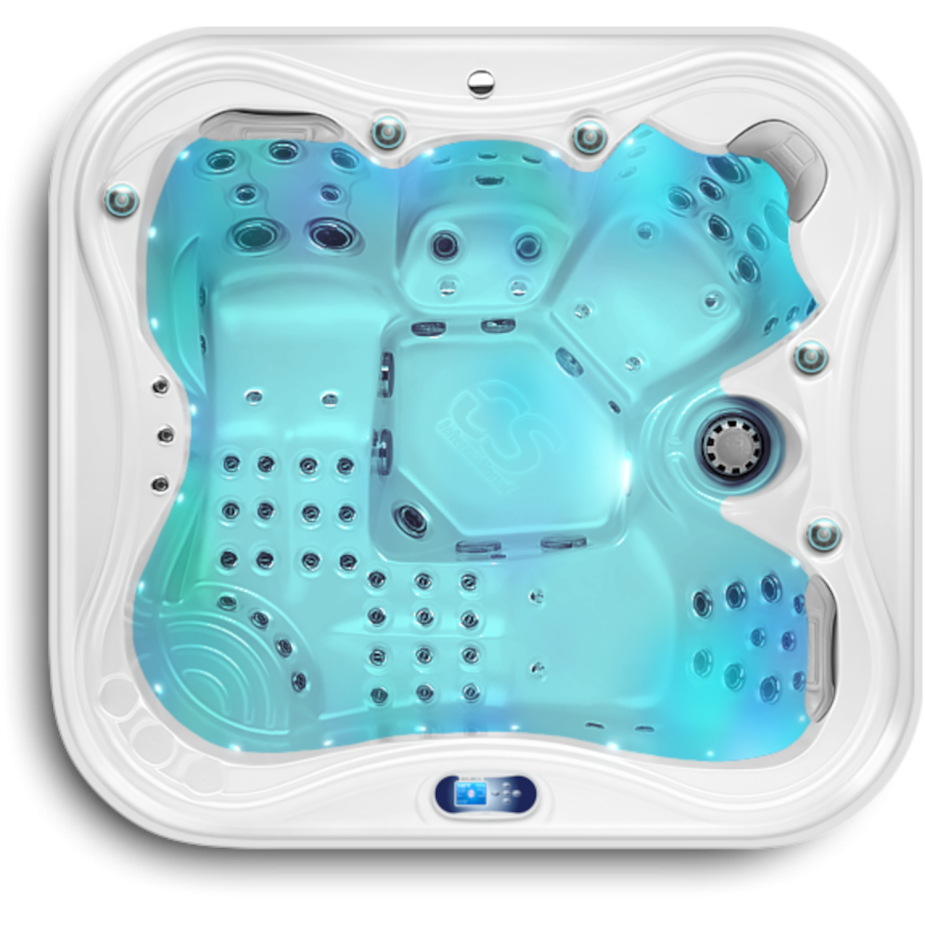 Outdoor Whirlpools Nemo Excellence gefüllt mit Wasser von oben