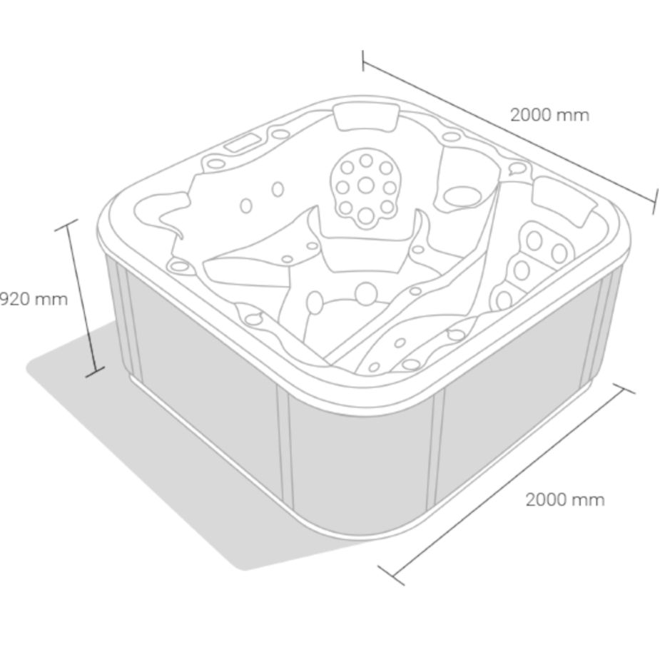 2 Meter Whirlpool Skizze