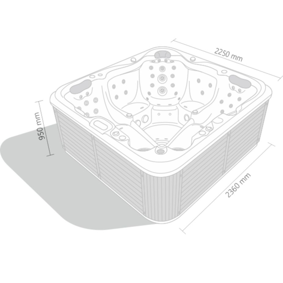 Outdoor Whirlpool Vermaßung