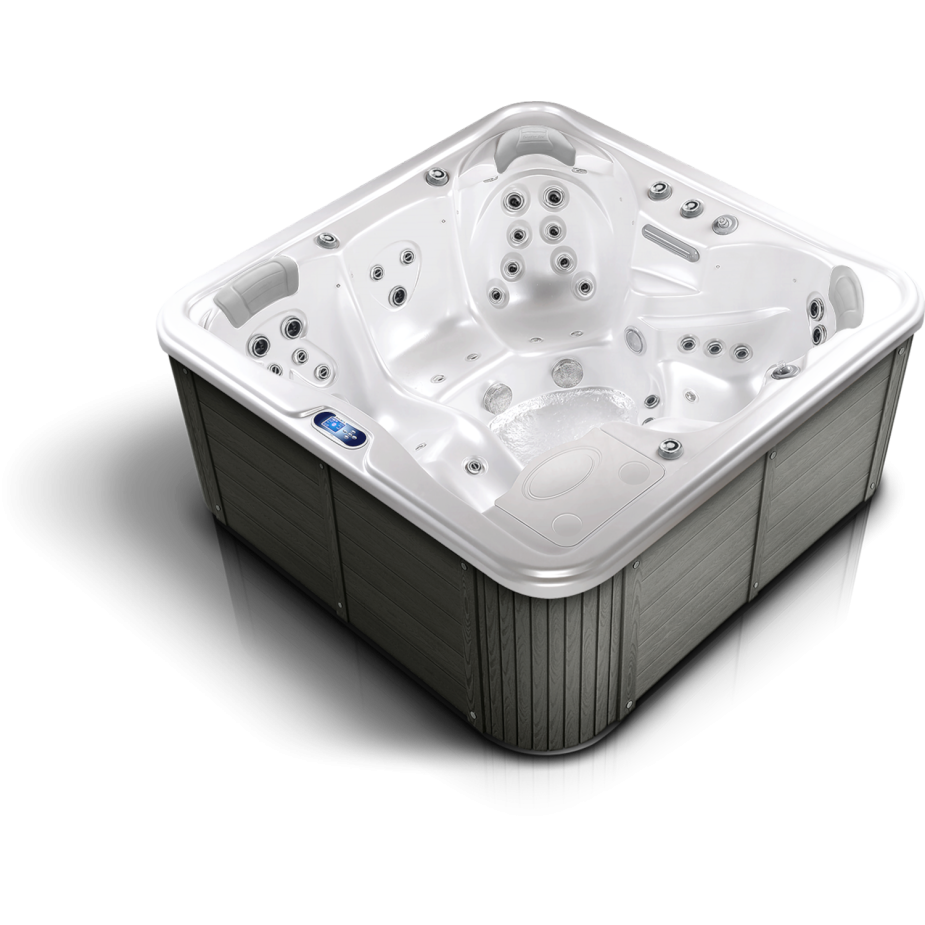 Winterfester Whirlpool Orca von der Seite