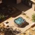 Der Outdoor Whirlpool Amore Bay auf einer Terasse
