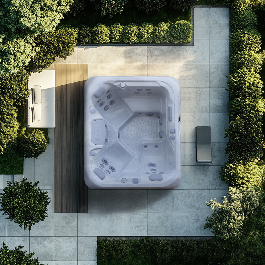 Garten Whirlpool von oben