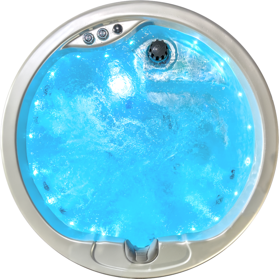 Runder Whirlpool mit Wasser