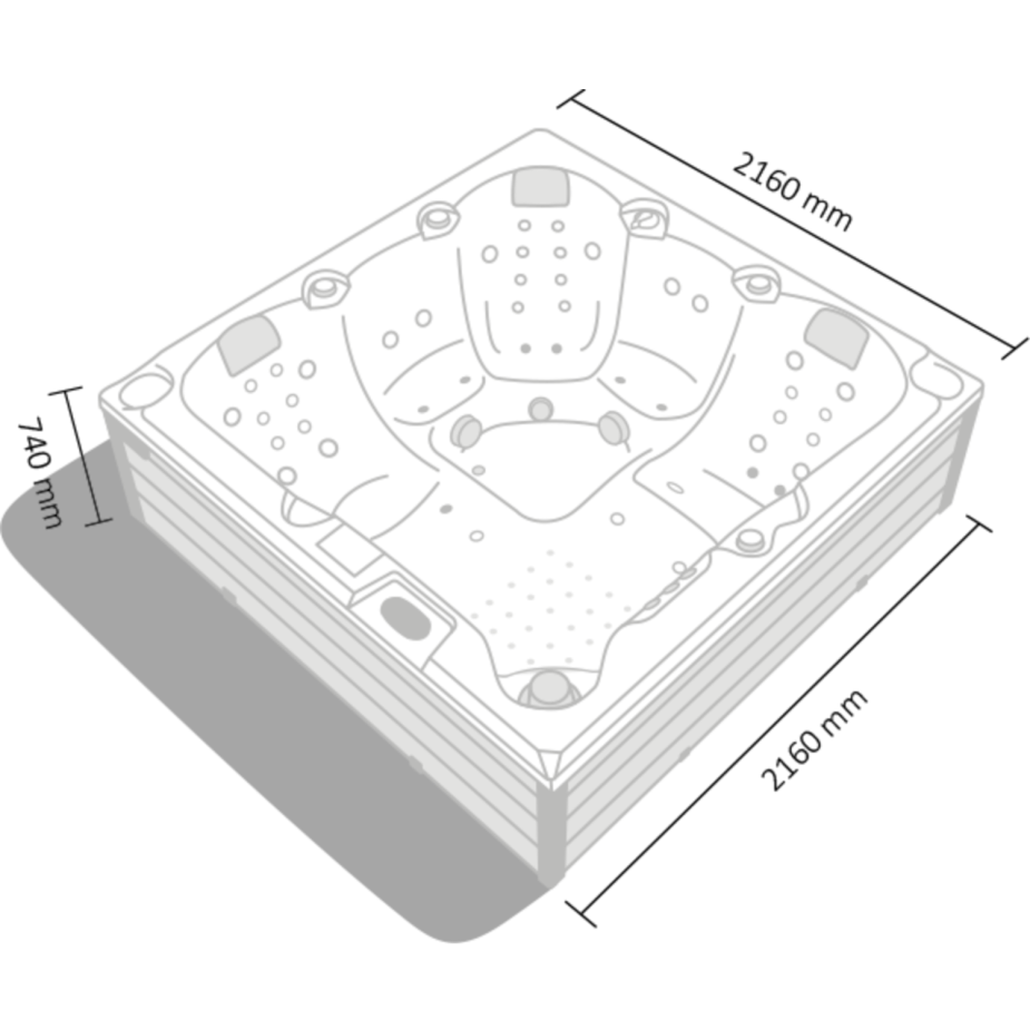 Vermaßung Whirlpool