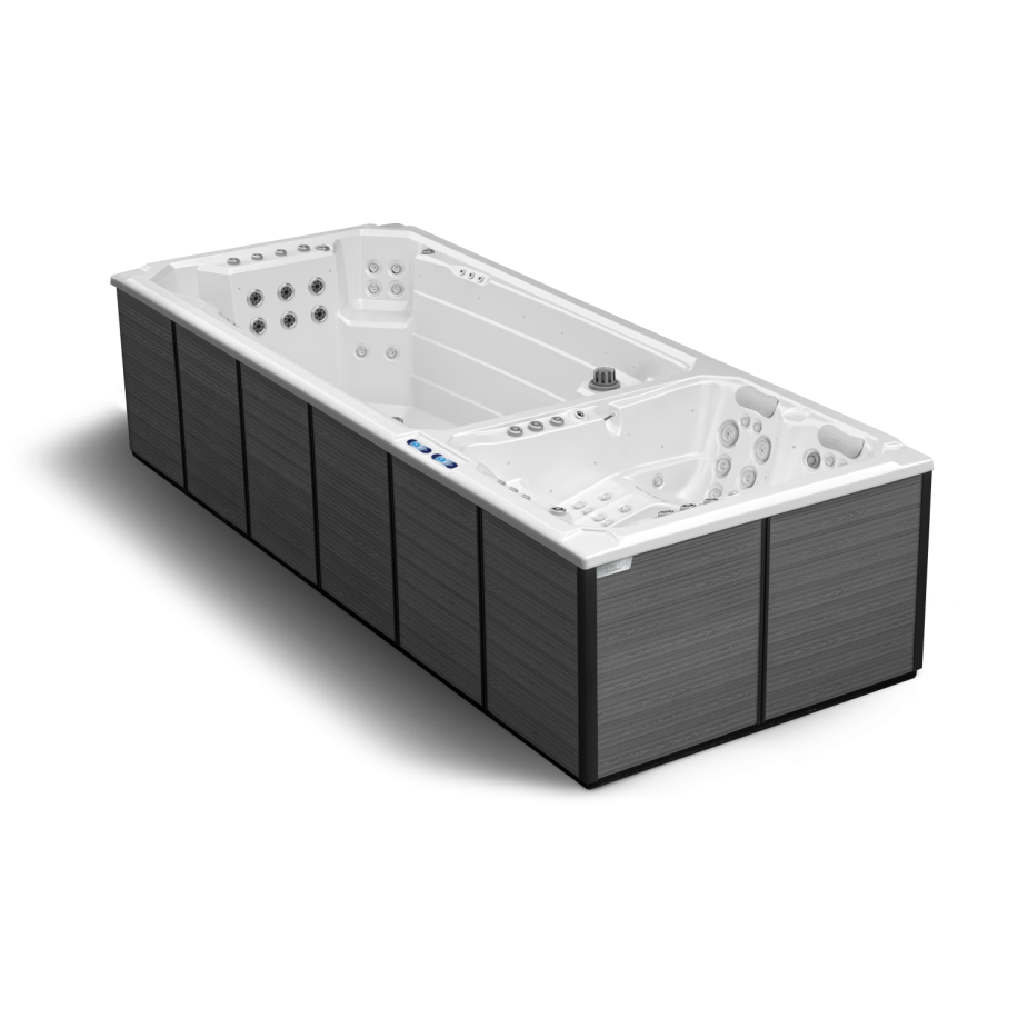 Seitansicht 2 Zonen Swim Spa Nautilus XL