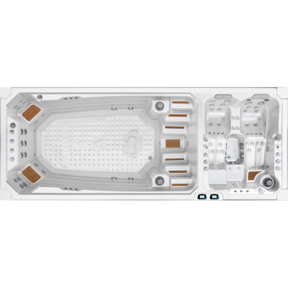 Swim Spa mit Whirlpool von oben