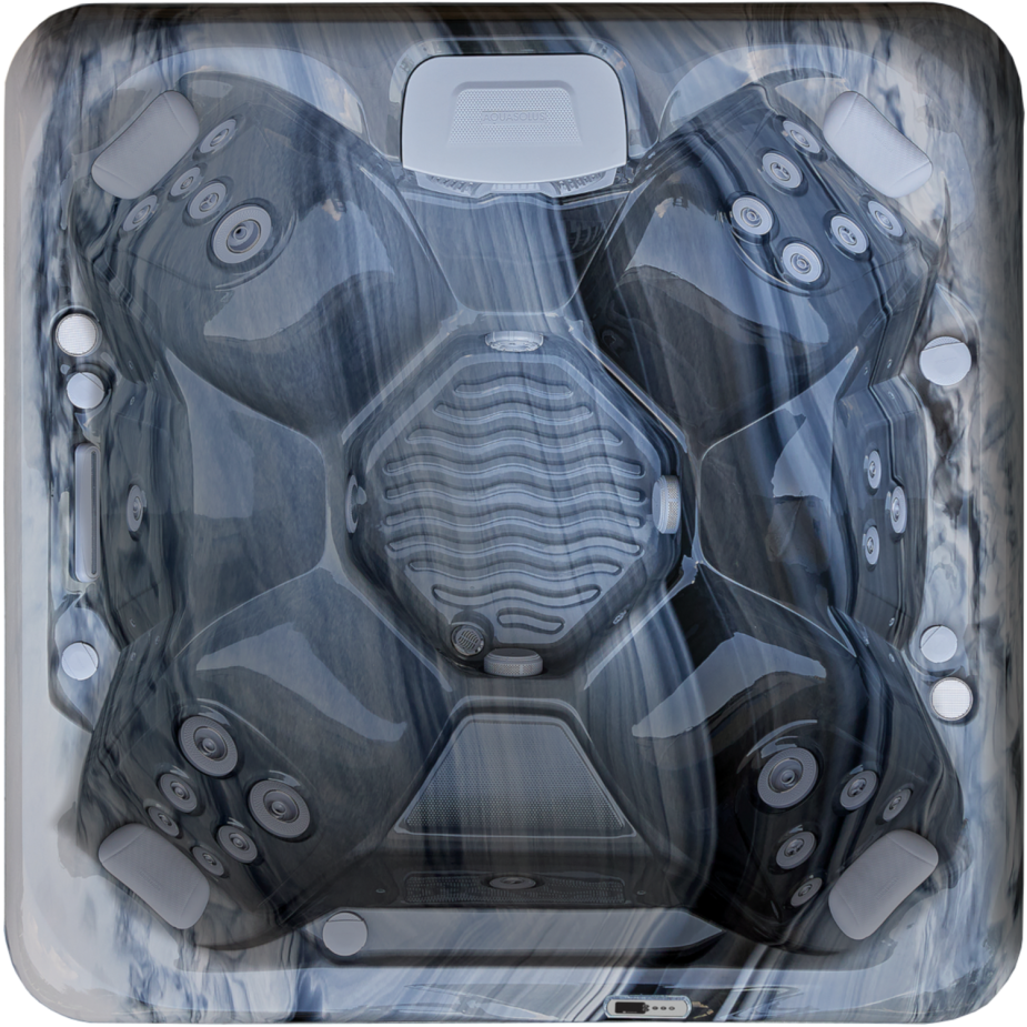 Dunkle Whirlpool Wanne von Aquasolus