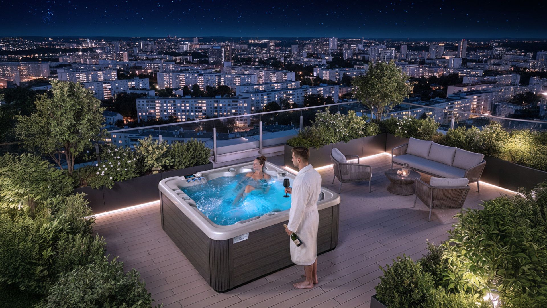 Whirlpool Nemo Triton auf einer Dachterrasse 